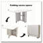 Table de salle à manger pliante à abattants avec 6 roulettes et 2 tablettes de rangement, table compacte pour petits espaces, P 47,2 po x l 23,6 po x H 30,3 po, blanc