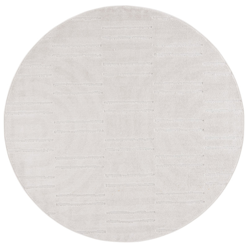 Kevonte Performance Geometric Rug, Round 6'7"