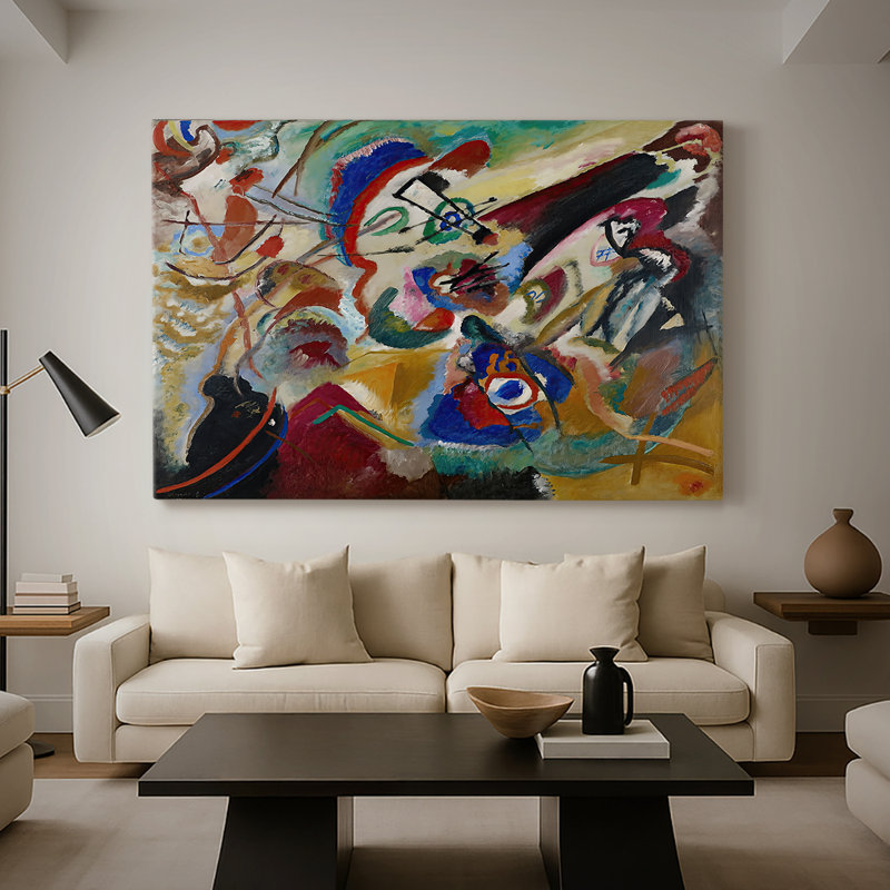 Improvisation (composition abstraite) - Wassily Kandinsky - Toile tendue avec châssis - 1913, 32 x 48