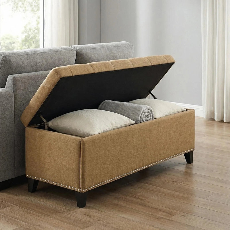 Banc de rangement brun, Brun