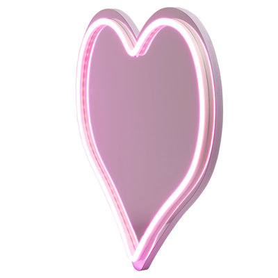 Melannco LED Heart Mirror, 13X11 Inch