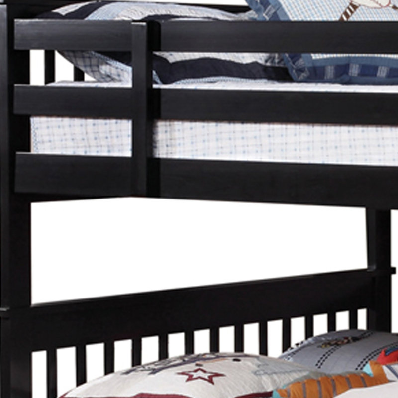 Kathlynn Kids Bunk Bed, Full over Full, Black