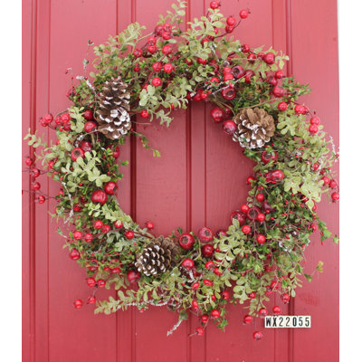 Handcrafted Faux Pinecone 24'' Wreath