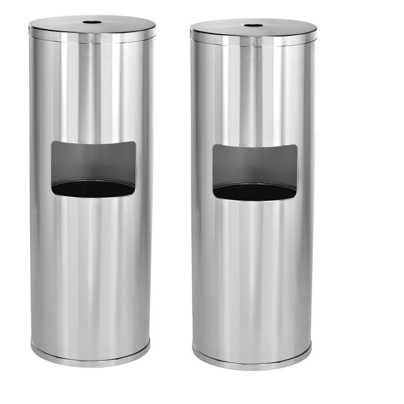 Steel Open Trash Can - 7 Gallons