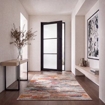 Tapis ivoire / multicolore Riccio