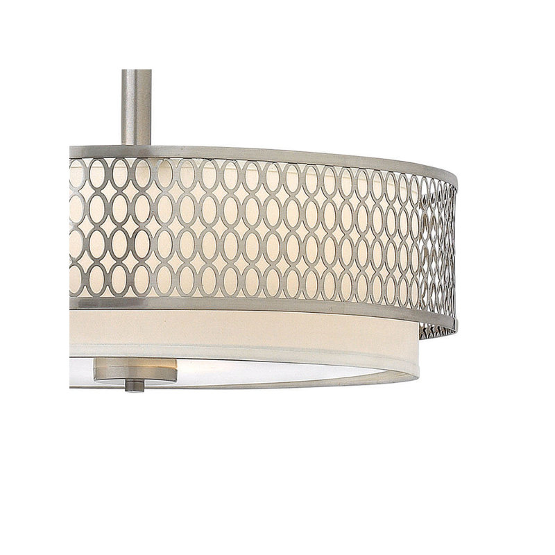 Jules 3 - Light Chandelier, Brushed Nickel, 18.5" H x 21" W x 21" D