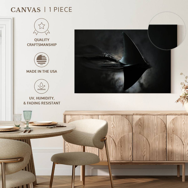 Brampt Shark In Dark Waters, 34" H x 51" W
