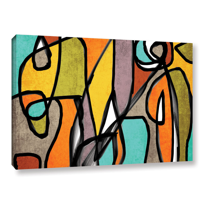 «Makris Vibrant Colorful Abstract 11», impression sur toile tendue, H 32 po x l 48 po x P 2 po
