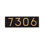 Floating 4-Number Horizontal Sign, Black /w/ Black / Gold Modern Font Numbers