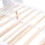 Lit double blanc avec tablettes coulissantes et lit gigogne simple - Fabriqué en bois massif pour un lit gigogne harmonieux