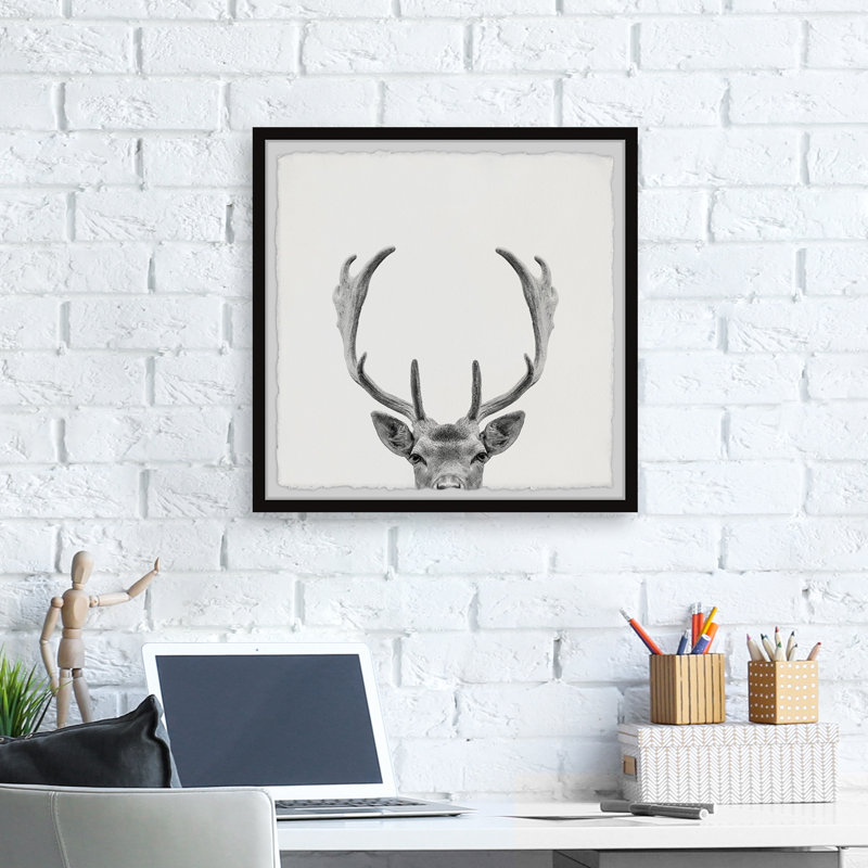 Giant Antlers by Maria Giovanni - Single Picture Frame Painting, 30cm H x 30cm W x 3.81cm D