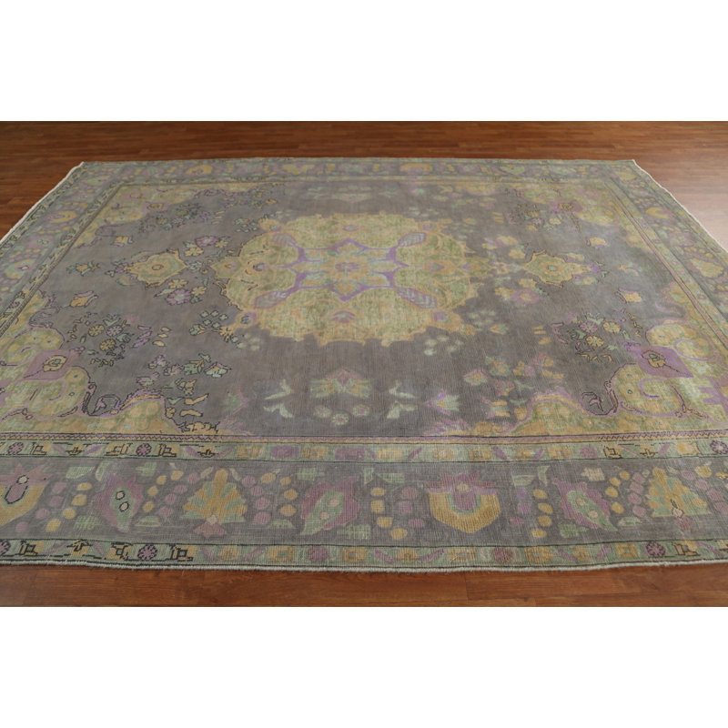 Tapis à motif persan Tabriz délavé surteint 8 x 11