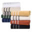Orley Zero Twist Cotton Ribbed Modern Geometric Border Soft Highly-Absorbent Assorted 9 Piece Bathroom Towel Set-1731715846