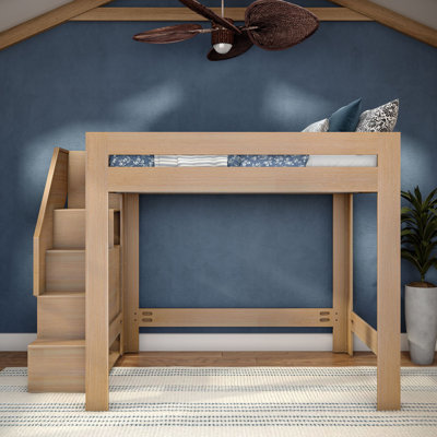 Olympic Queen Loft Bed with Stairs