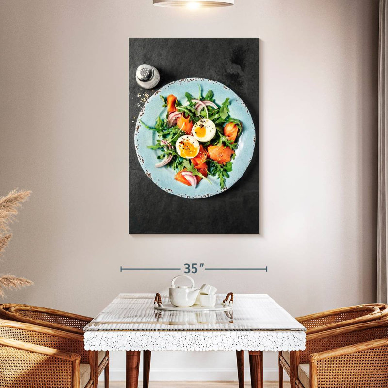 Yarlin Arugula Salmon Salad, 48" H x 32" W