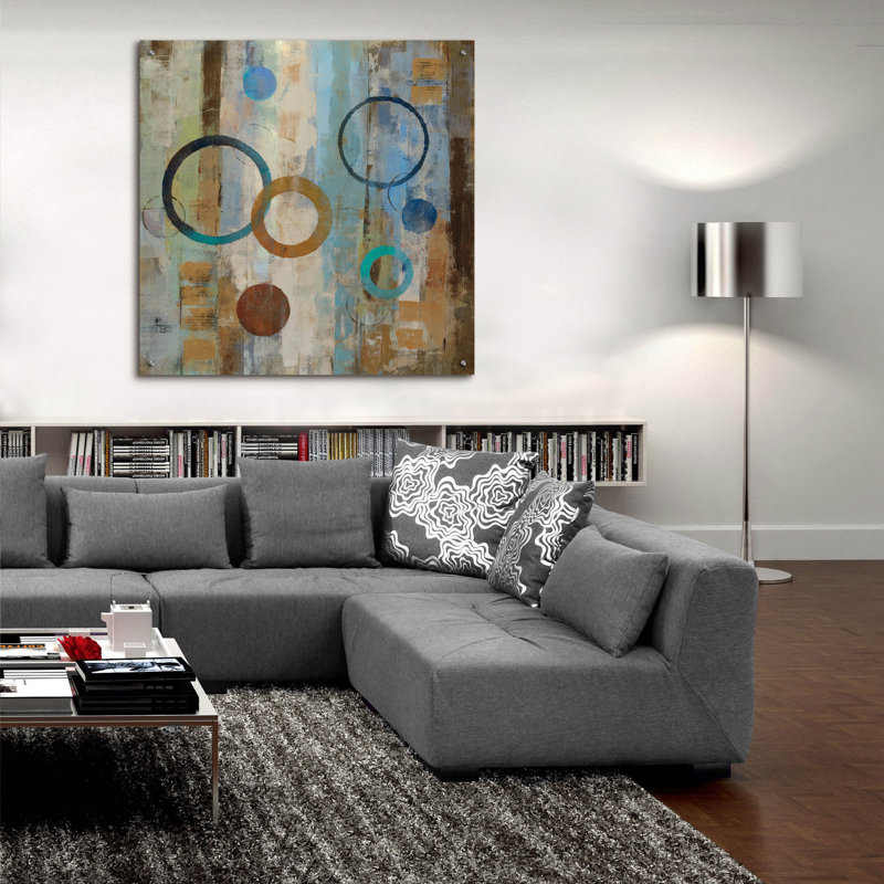  «Bubble Graffiti 2» par Silvia Vassileva, art mural en verre acrylique, 36 po x 36 po