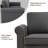 83" W 3 Seater Upholstered Sofa Faux Leather Rolled Arms Couch Mid Century Modern-908981387