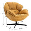 Fauteuil d'appoint pivotant rembourré et capitonné-130753845-120699334