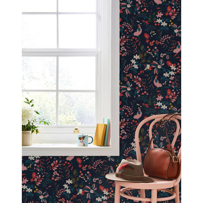 Joules Fields Edge Floral Wallpaper