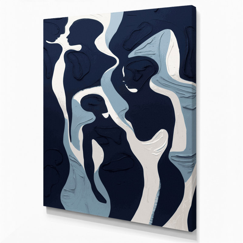 Abstrait art figuratif sur toile 1 gris, H 36 po x l 24 po