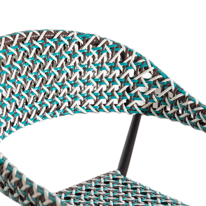 Tudor Stacking Patio Dining Armchair with Cushion, Aquamarine