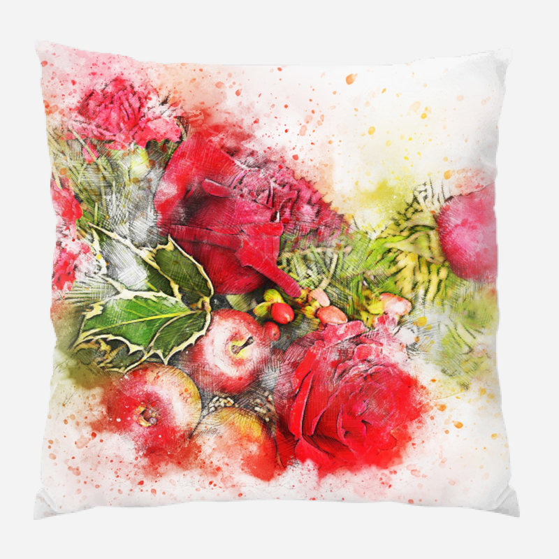 Coussin Flowers, Intérieur, Microsuède