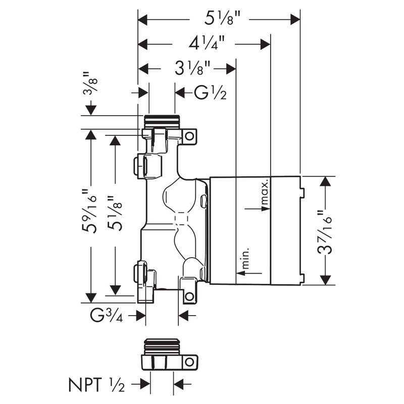 Axor Starck Rough Shower Valve