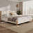 Boucle Thick Headboard Platform Bed-1327475784