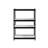 Natural And Black Bookshelf, 4 Tier Rectangular With Metal Frame Adjustable Shelves, Industrial Storage Solution Unit & Shelf, Bookcase Open Decorative Shelf