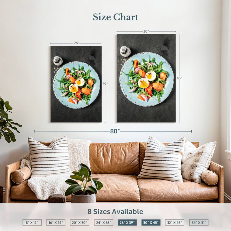 Yarlin Arugula Salmon Salad, 39" H x 26" W