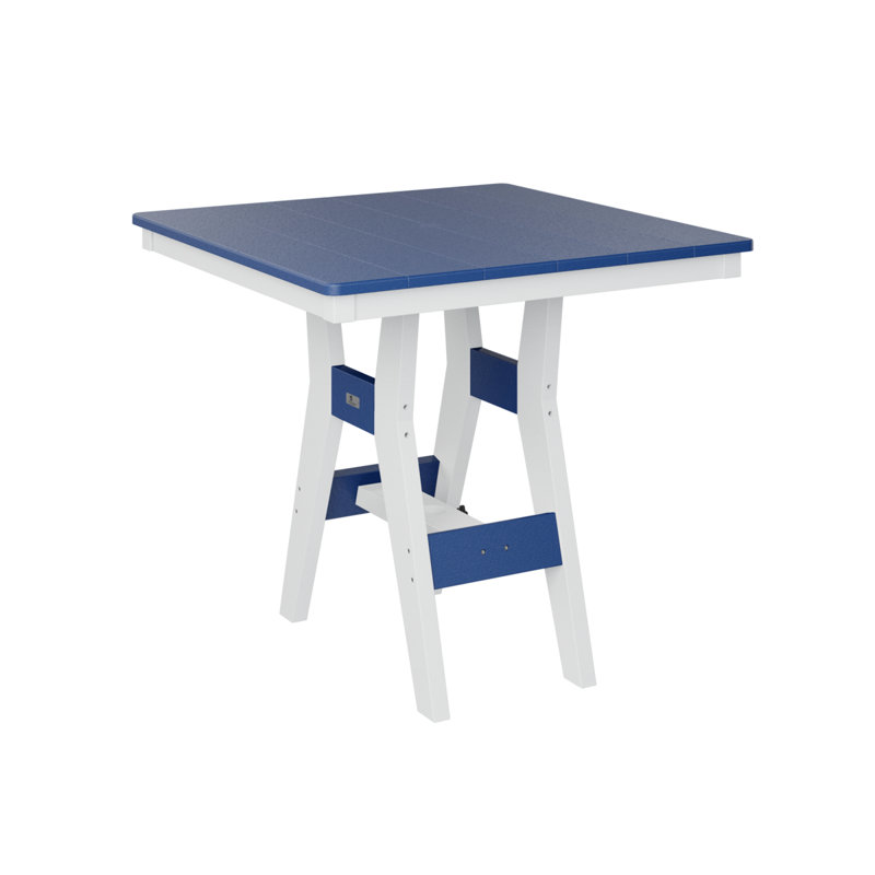 Table de bar berlinoise berlinoise, Bleu pacifique, H 30,37 po x l 33 po x P 33 po