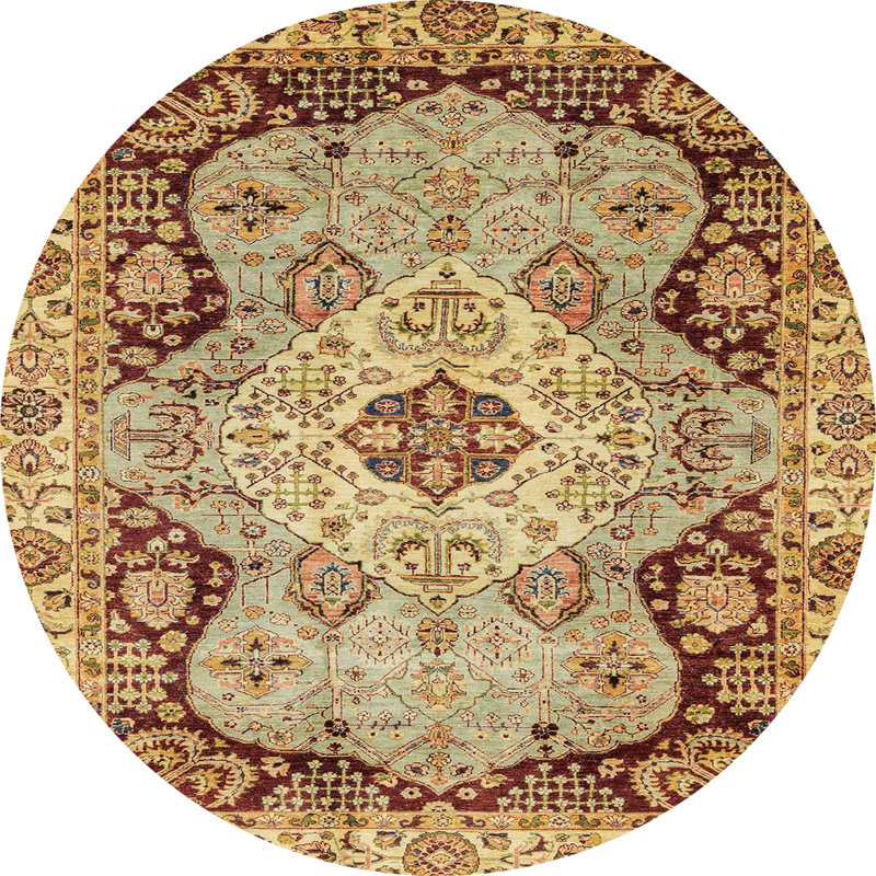 Abstract Indoor Rug, Round 7'