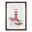 Golden Gate Bridge Abstract Watercolour - Picture Frame Graphic Art-56923524-56923529
