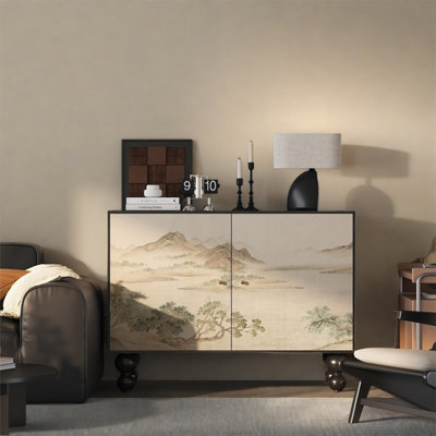 Armoire de rangement à deux portes avec plateau en pin