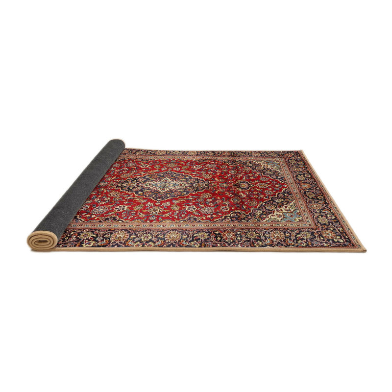 Tapis traditionnel rouge / bleu / beige Jainil, Rond 4 pi