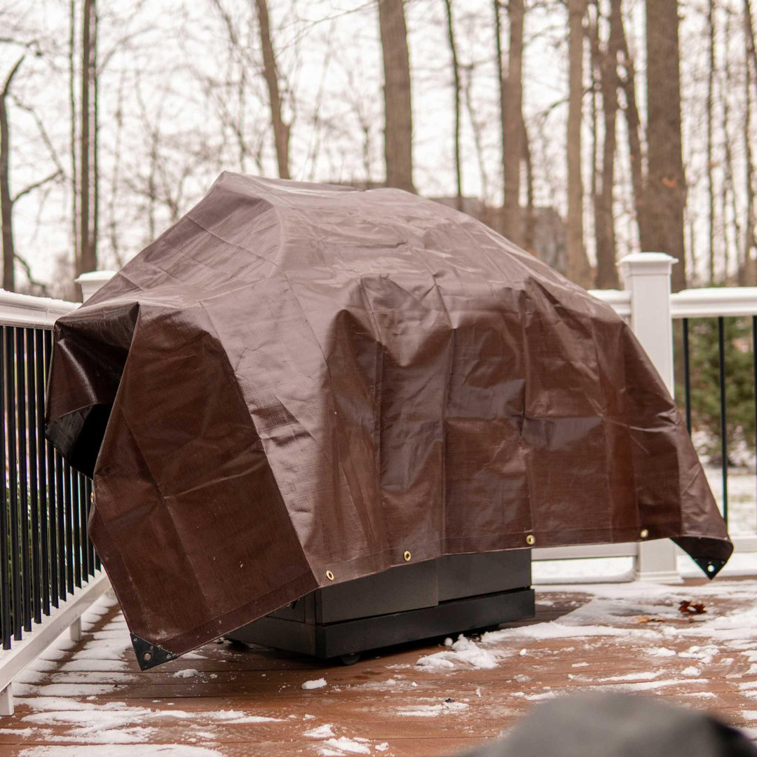 12ftx16ft Super Heavy Duty Poly Tarp, 16mil, 8oz White Duck Outdoors Color: Brown Overall Size: 40ftx60ft