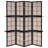 Tan and Cappuccino 4-Panel Folding Screen