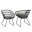 Chaise de patio avec coussin (ensemble de 2)-1323532650-1323532648