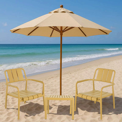 Ensemble 2 pièces de chaises simples et de tables basses en PP