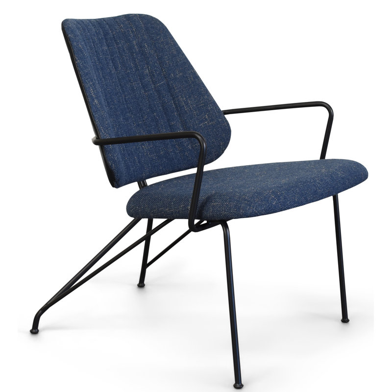 Méridienne Tara, Mélange de polyester bleu, Noir