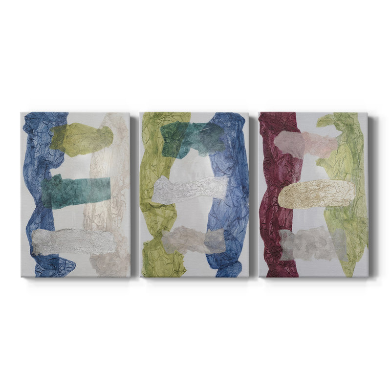 Toile teinte sur toile tendue - 3 pièces, H 12 po x l 24 po