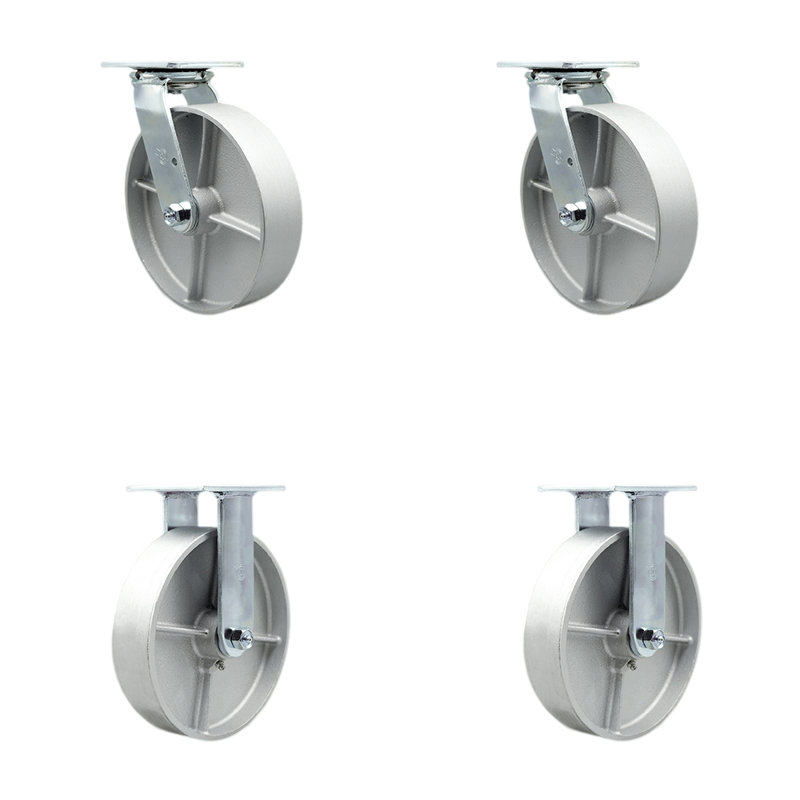 4 Piece Semi Steel Caster Set