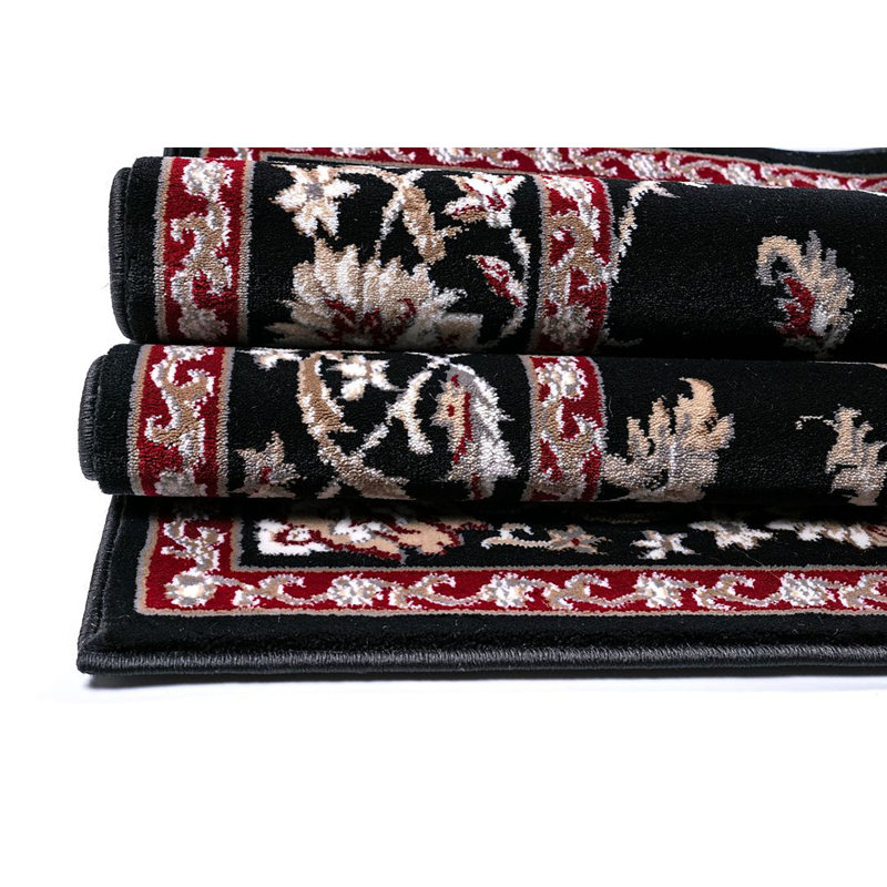 Gorazd-Tapis turc-NOIR, Rectangle 8 pi x 10 pi 2 po