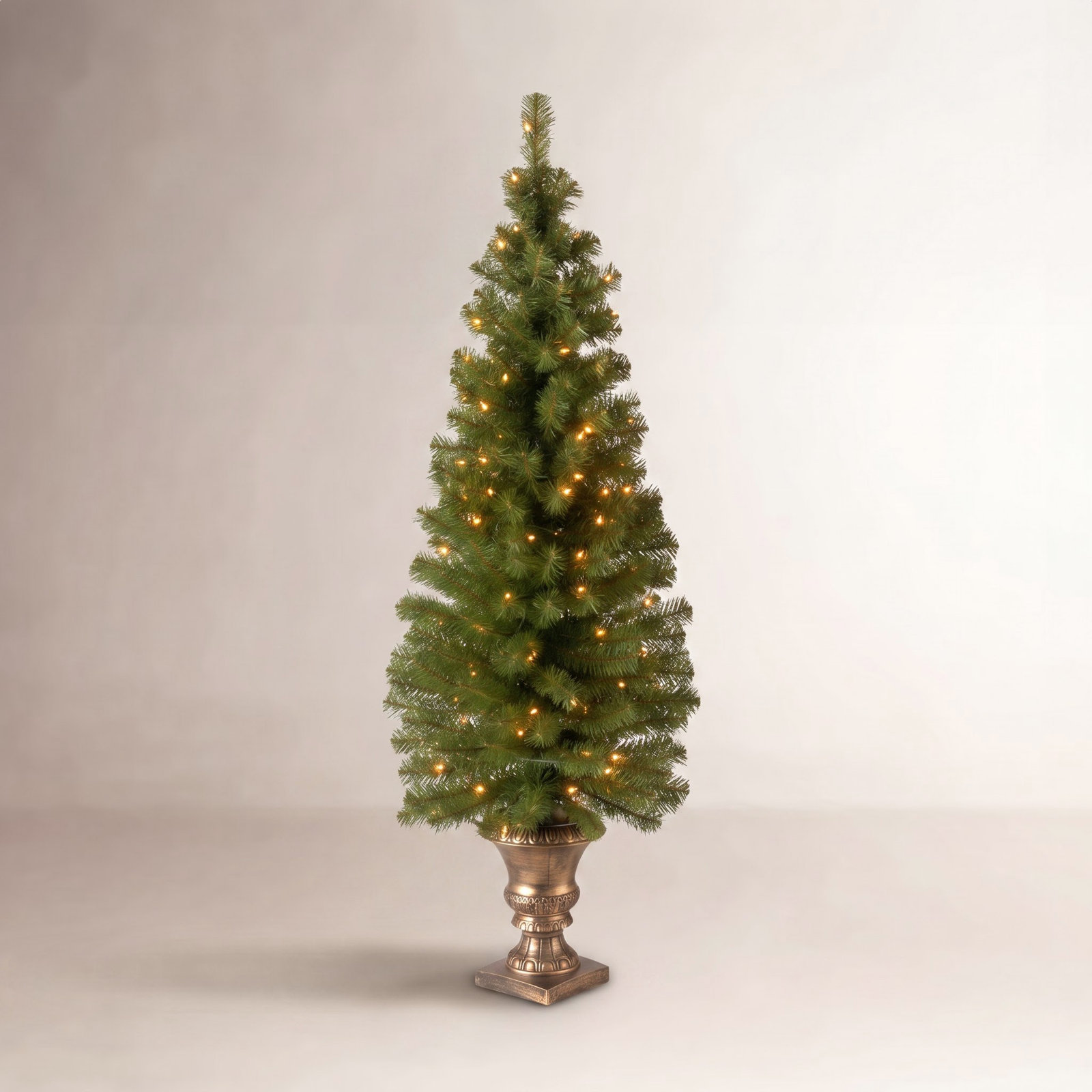 Pre-Lit Spruce Christmas Tree, 5'