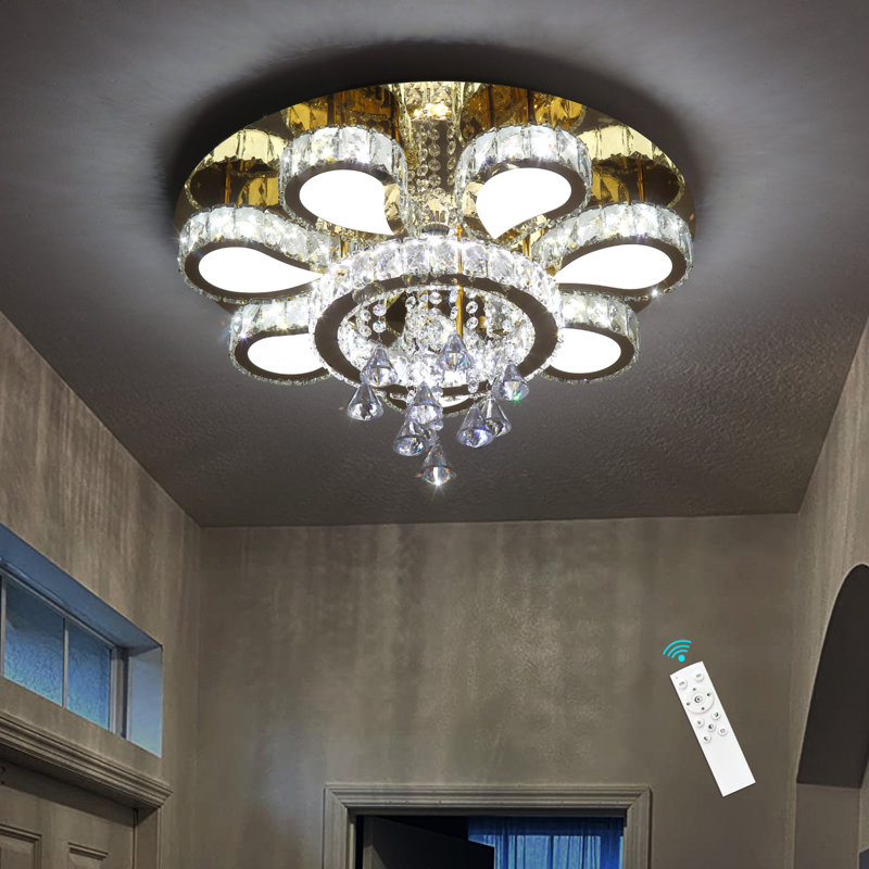 Lustre moderne à DEL, Doré