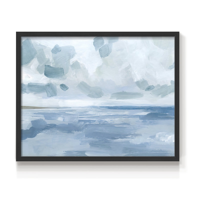 «Calm Seascape I», reproduction encadrée, Noir, noir, noir, noir, H 16 po x l 20 po
