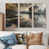 Toile naturelle avec cadre flottant