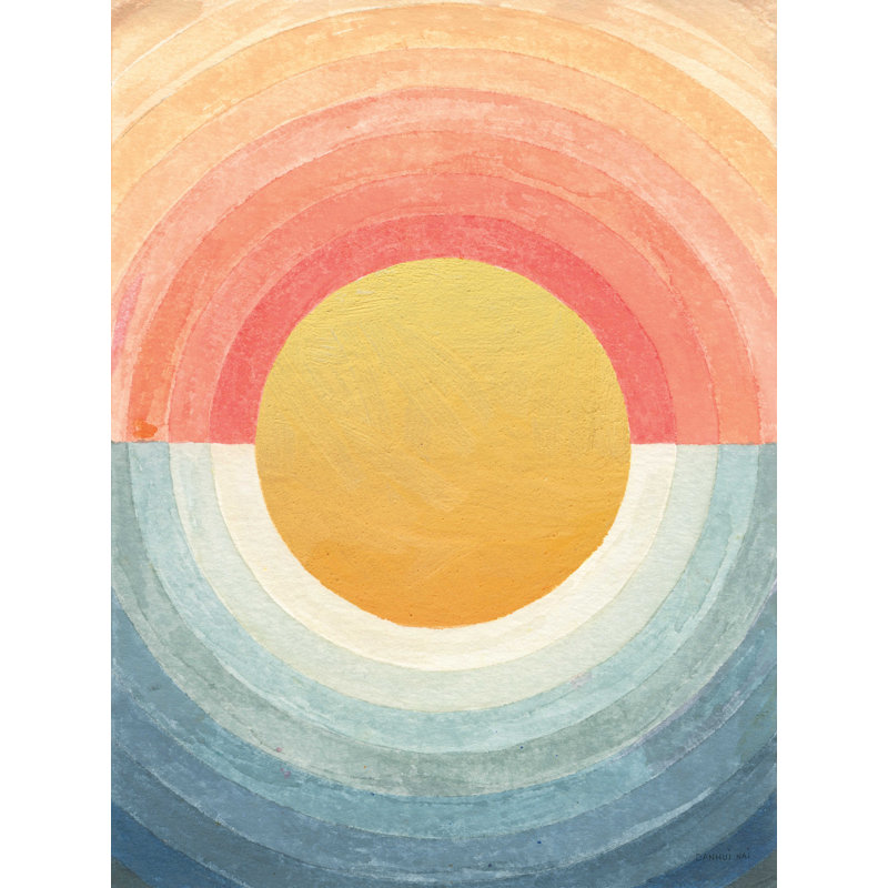 «Retro Vibes Abstract» par Danhui Nai, reproduction sur toile tendue, H 16 po x l 12 po