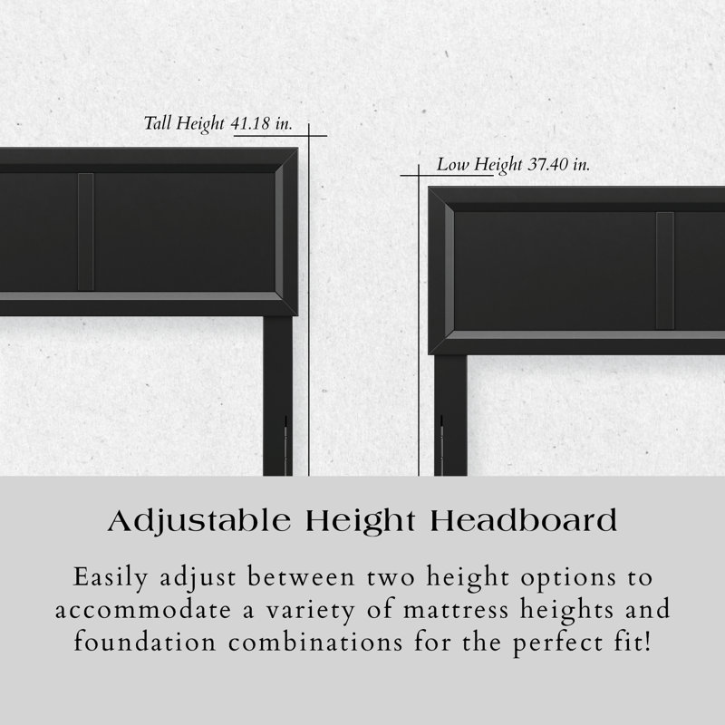 Avaleen Wood Headboard, Twin, Black