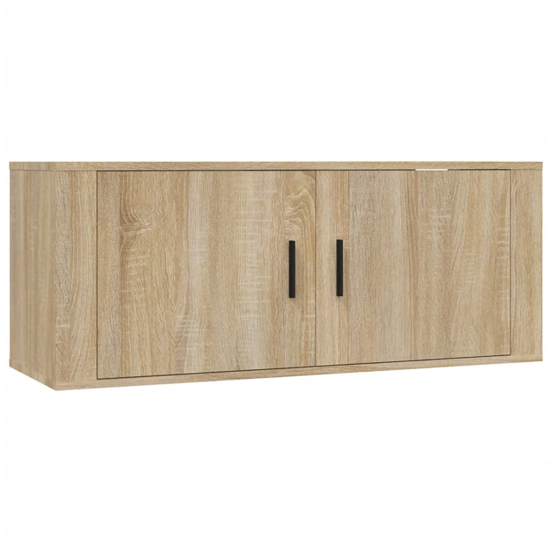 Wall Mounted TV Cabinet, Sonoma Oak, 40cm H x 100cm L x 34.5cm W